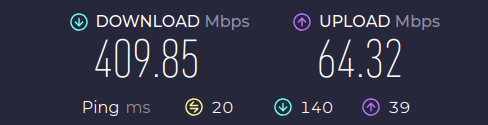 Ookla speedtest over 5G